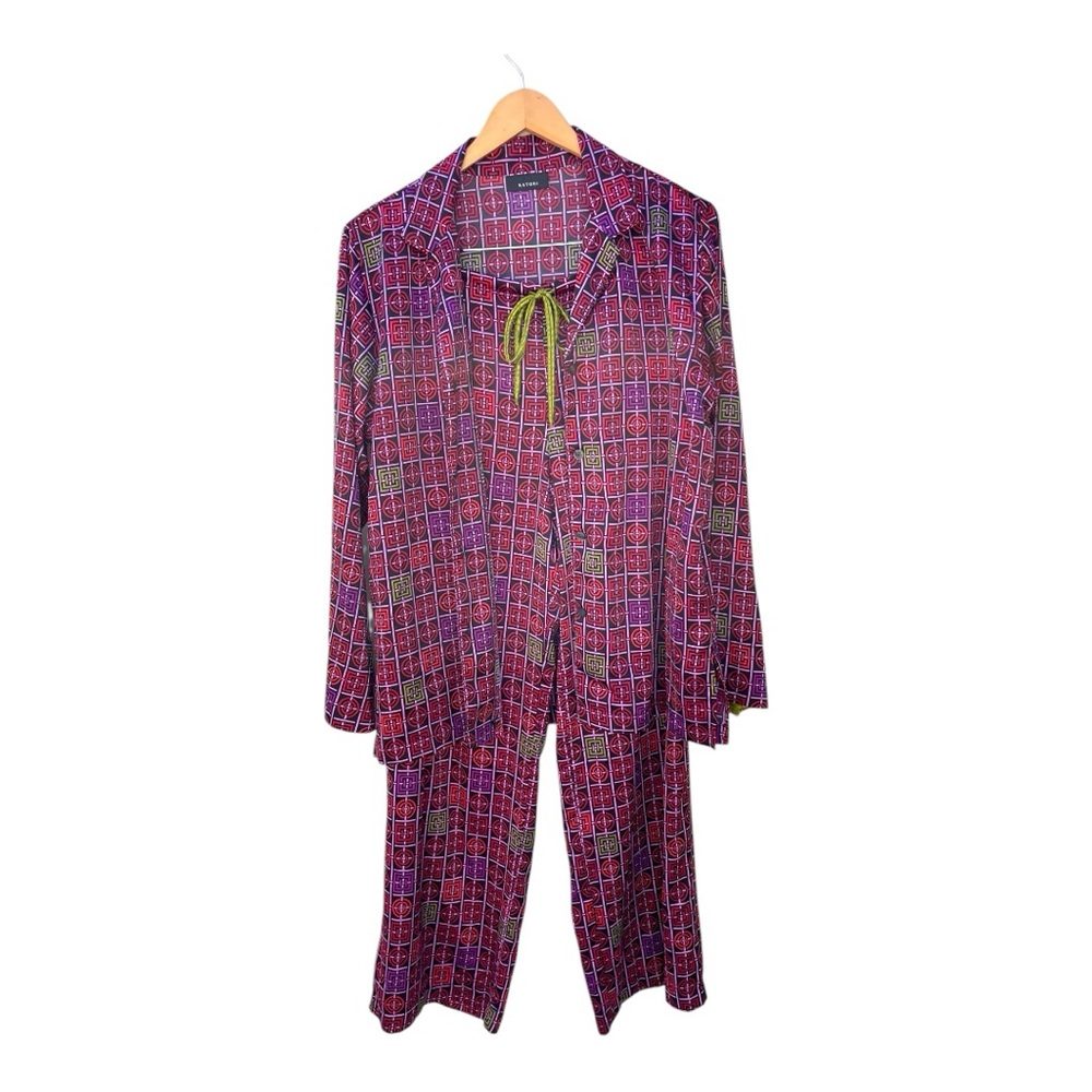 Natori Women's Infinity Printed Notch 2-piece Pajama Set Size M - Picture 7 of 11